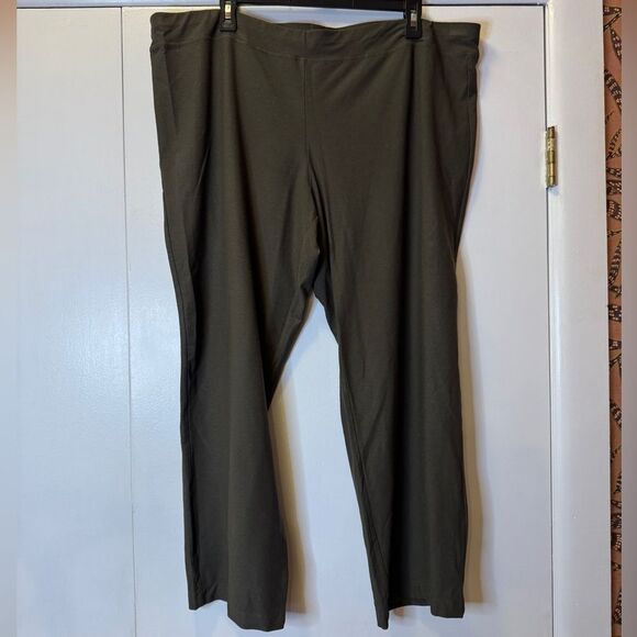 EILEEN FISHER Washable Stretch Crepe Pant Green Women’s Size 2X - Picture 5 of 10